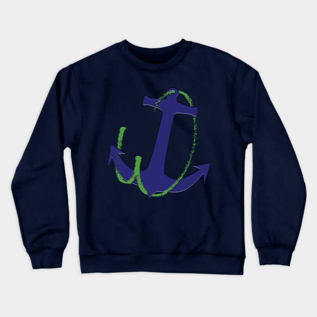 W anchor Crewneck Sweatshirt by TeeText